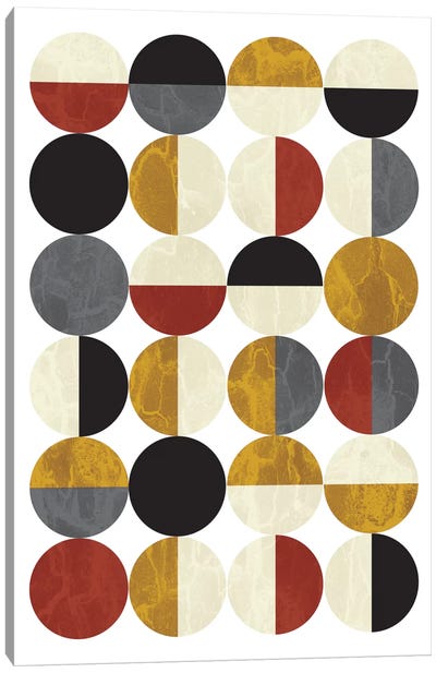 Half Circles Canvas Art Print - Polka Dot Patterns