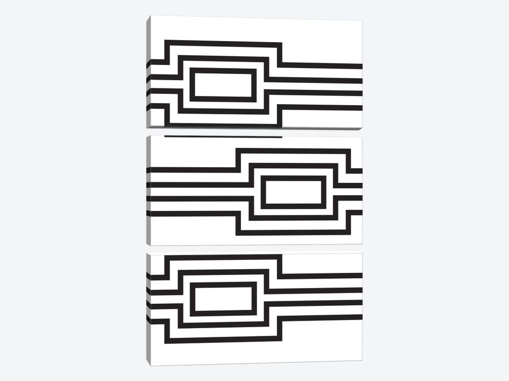 Horizontal Lines by Flatowl 3-piece Canvas Print