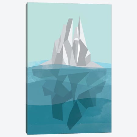 Iceberg Canvas Print #OWL62} by Flatowl Canvas Art