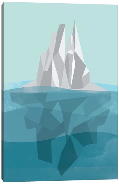 Iceberg Canvas Art Print - Flatowl