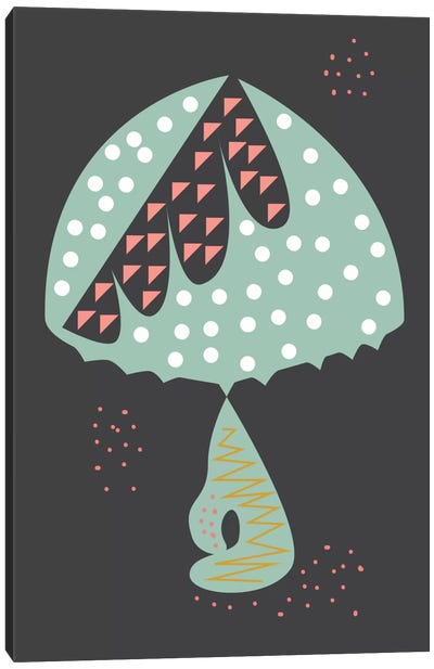 Mushroom Canvas Art Print - Dusty Pink