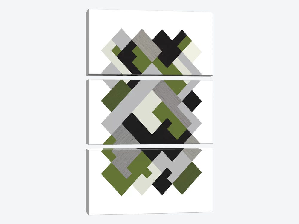 Rectangles Org by Flatowl 3-piece Canvas Print