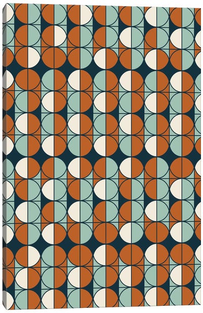 Retro Pattern Canvas Art Print - Polka Dot Patterns