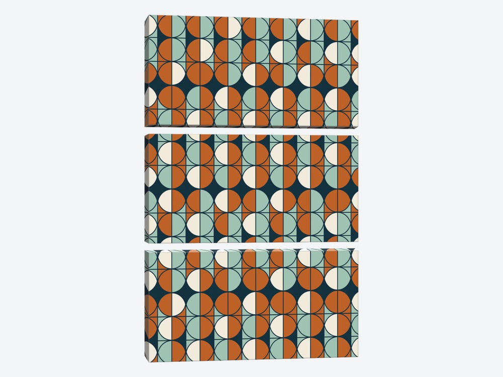 Retro Pattern by Flatowl 3-piece Canvas Wall Art