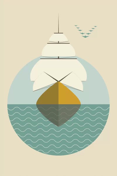 Kids Transportation Art: Ship by Flatowl