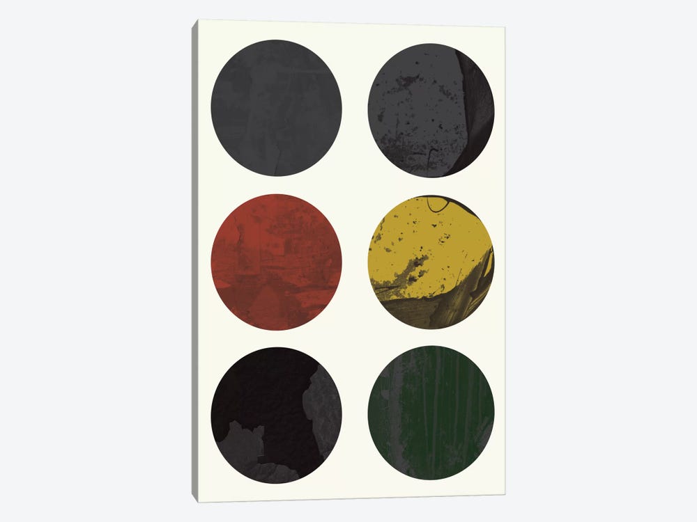 Six Circles by Flatowl 1-piece Canvas Art Print