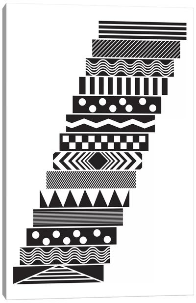 Steps Canvas Art Print - Black & White Graphics & Illustrations