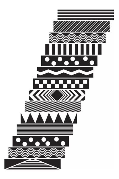 Black & White Patterns: Steps by Flatowl