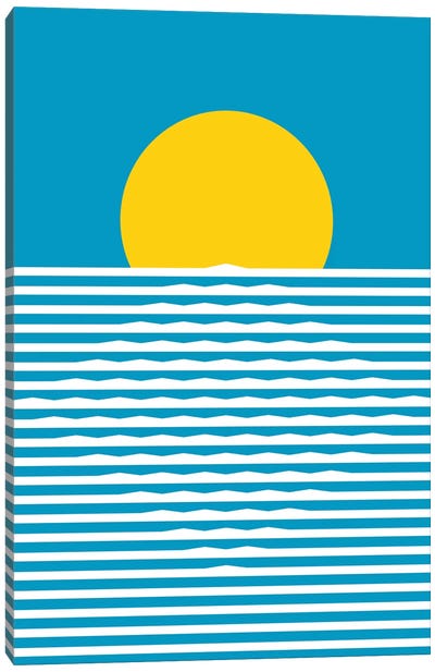 Sunrise Canvas Art Print - Stripe Patterns