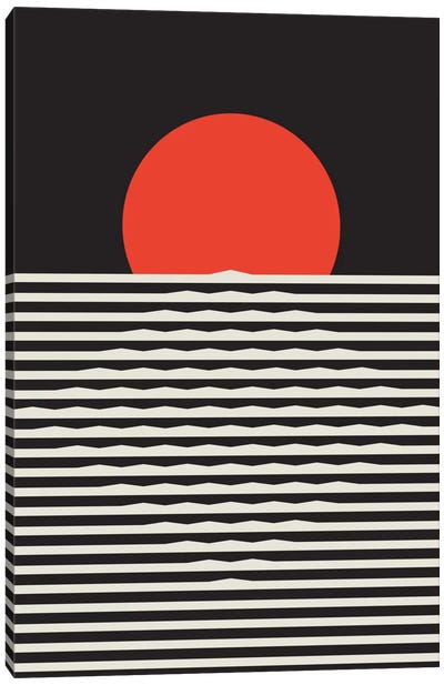 Sunset Canvas Art Print - Stripe Patterns