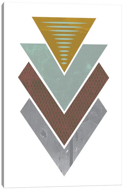 Triangles Grunge Canvas Art Print - Shape Up