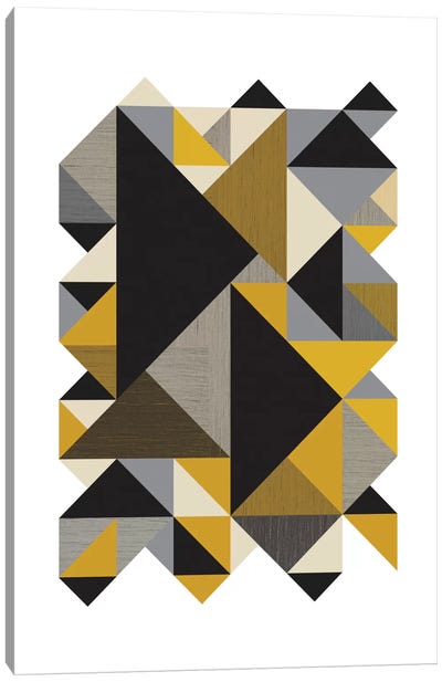Triangles Org Canvas Art Print - Mercurial Grays