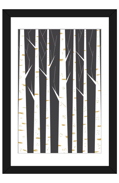 Birch Forest Paper Art Print - Flatowl