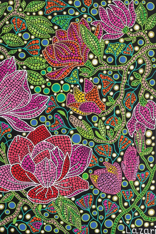 Magnolia Flowers by Oxana Lazari wall art