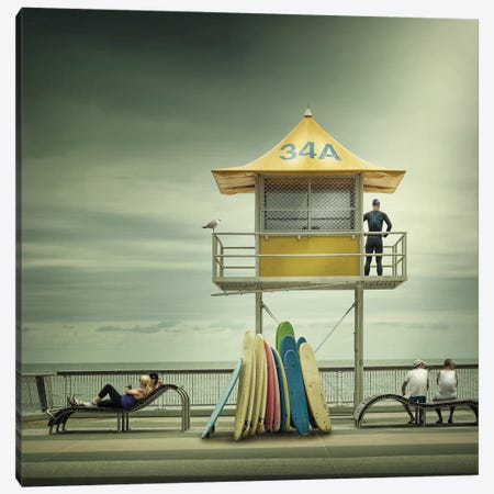 The Life Guard Canvas Print #OXM1073} by Adrian Donoghue Canvas Art Print