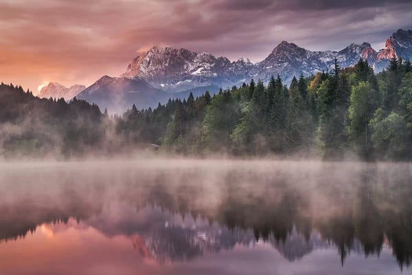 Lake Sunrises & Sunsets: Sunrise At The Lake by Andreas Wonisch