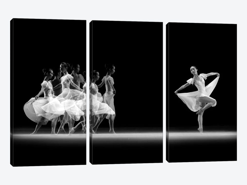 Balerina Movement by Antonyus Bunjamin 3-piece Canvas Artwork
