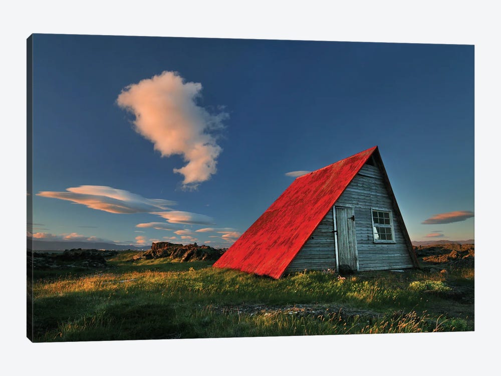 The Red Roof by Bragi Ingibergsson 1-piece Canvas Artwork