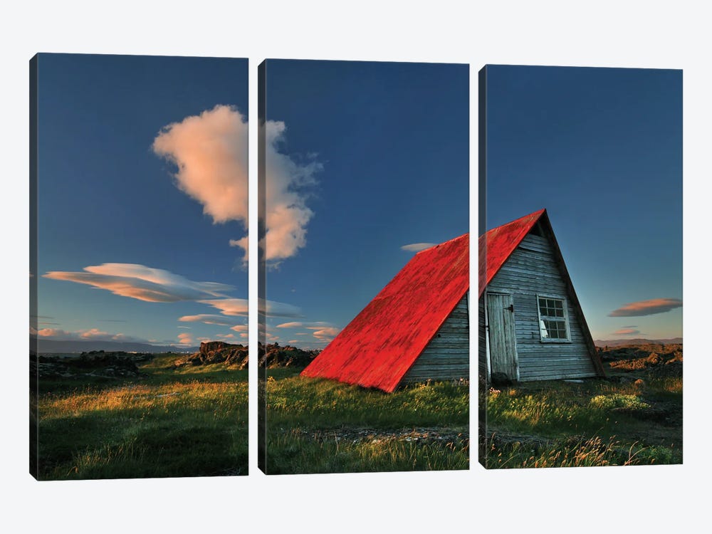 The Red Roof 3-piece Canvas Artwork
