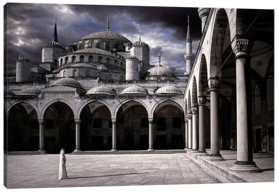 Lady And The Mosque Canvas Art Print