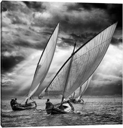 Sailboats And Light Canvas Art Print - Action Shot Photography