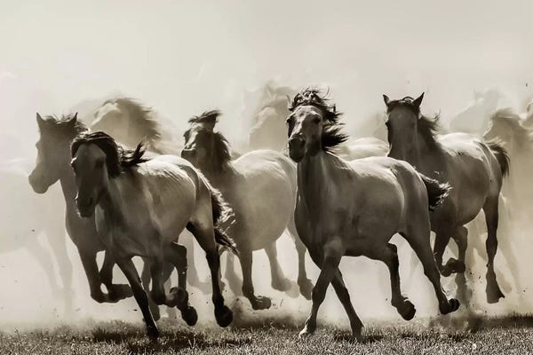 Large Black & White Art - Canvas Prints: Horse by Heidi Bartsch