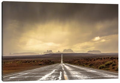 Storm In Monument Valley Canvas Art Print