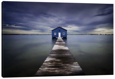 The Blue Boatshed Canvas Art Print
