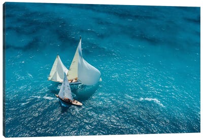 Croisement Bleu Canvas Art Print - Nautical Décor