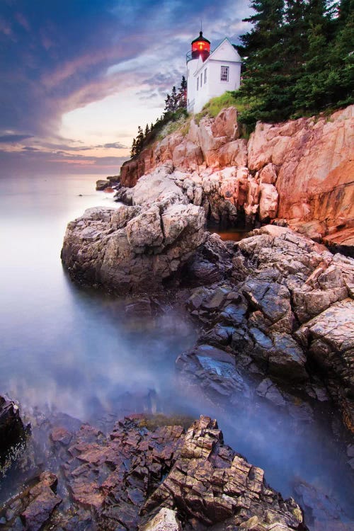Sunset At Bass Harbor Lighthouse by Mircea Costina wall art