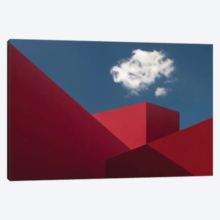 Red Shapes Canvas Print #OXM197} by Hugo Borges Canvas Print
