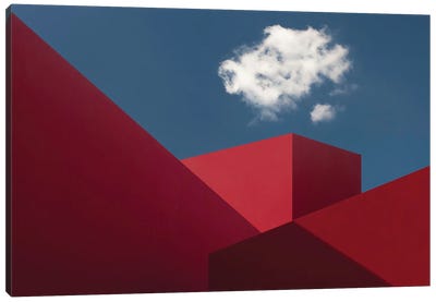 Red Shapes Canvas Art Print