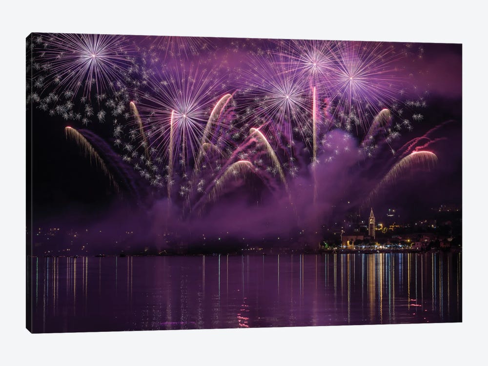 Fireworks Lake Pusiano 1-piece Art Print