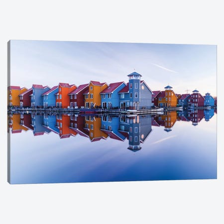 Colored Homes Canvas Print #OXM2165} by Ton Drijfhamer Canvas Wall Art