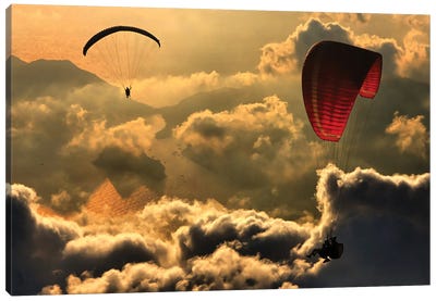 Paragliding II Canvas Art Print - Cloud Art