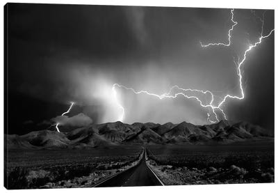 On The Road With The Thunder Gods Canvas Art Print - Weather Art