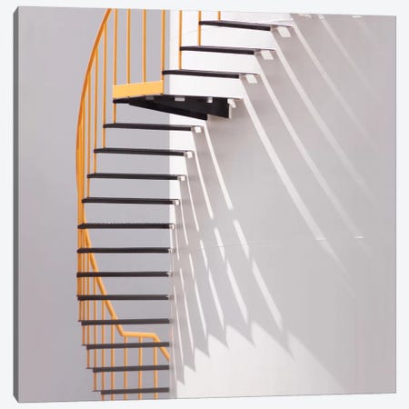 Yellow Staircase Canvas Print #OXM2309} by Jacqueline Hammer Art Print
