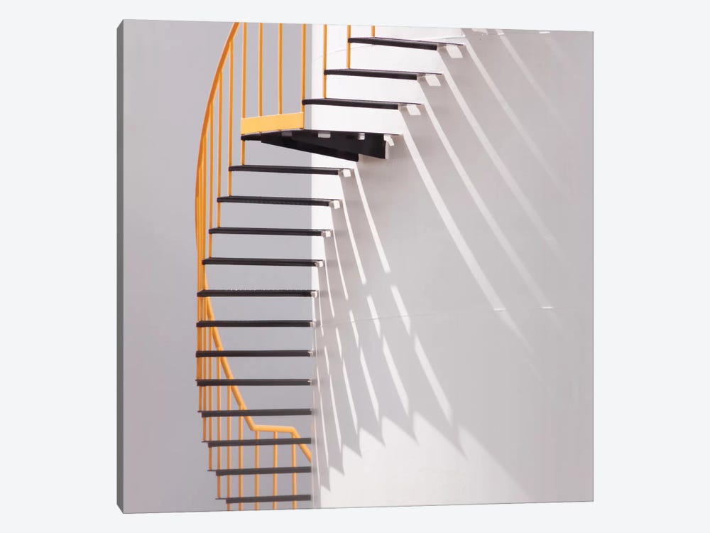 Yellow Staircase by Jacqueline Hammer 1-piece Canvas Artwork