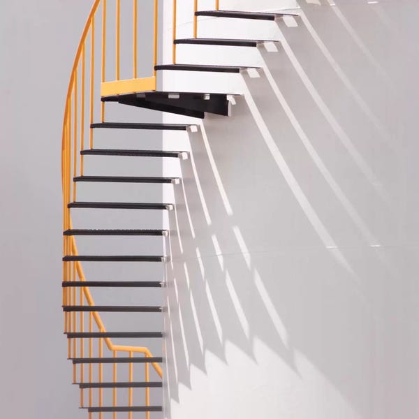 Staircases: Yellow Staircase by Jacqueline Hammer