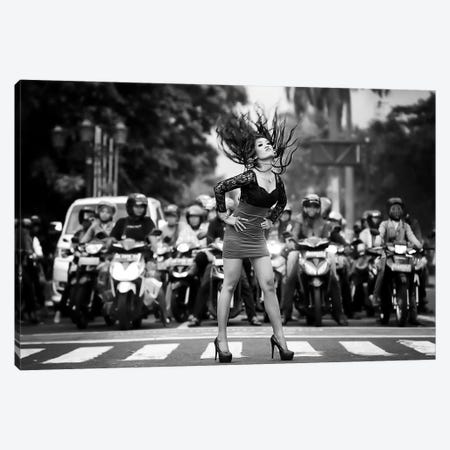 Ignore It, Enjoy Poses On The Streets Canvas Print #OXM2428} by m salim bhayangkara Canvas Artwork