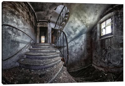 Abandoned House Canvas Art Print - Stairs & Staircases