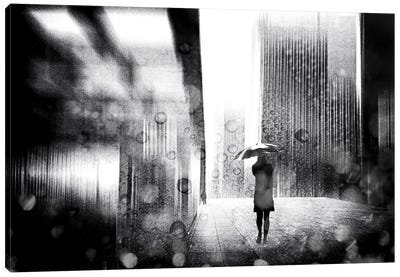 A Rainy Day In Berlin Canvas Art Print