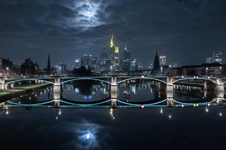 Frankfurt At Full Moon