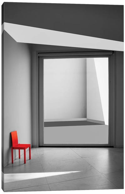 The Red Chair Canvas Art Print - Virtual Escapism
