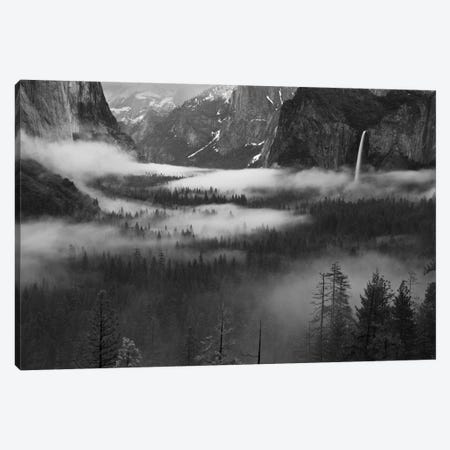Fog Floating In Yosemite Valley Canvas Print #OXM2744} by Hong Zeng Canvas Artwork