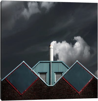 The Cloud Factory Canvas Art Print - Industrial Art