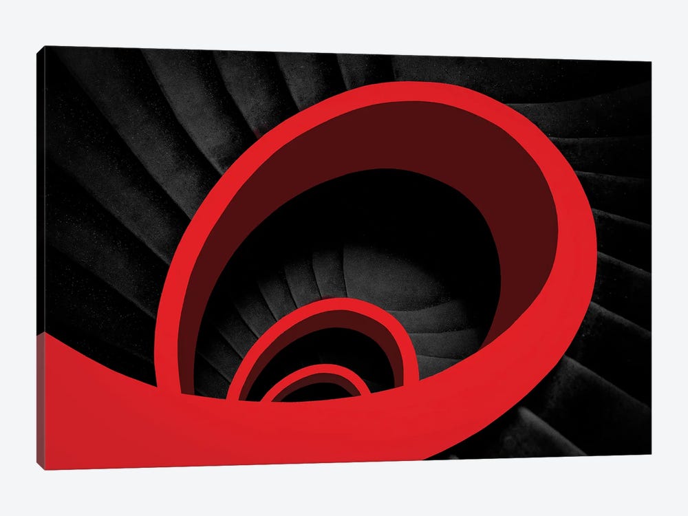 A Red Spiral 1-piece Canvas Art Print