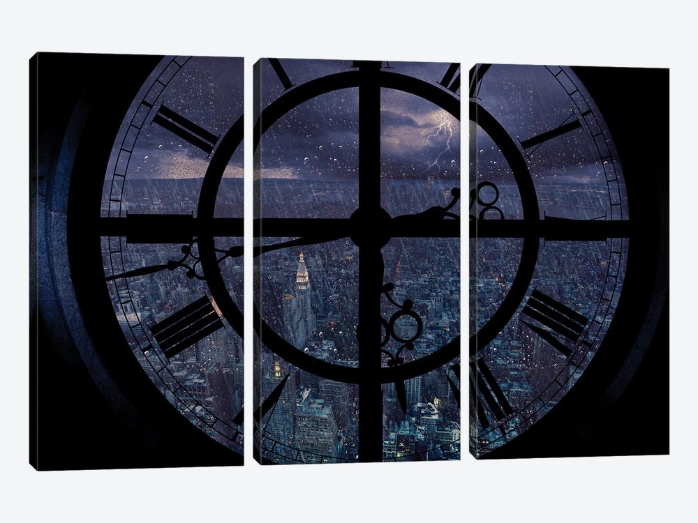 Gotham Viewed From Above by Jackson Carvalho 3-piece Canvas Print