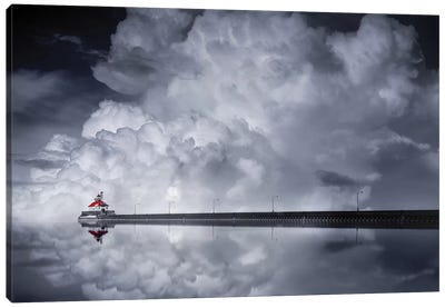 Cloud Desending Canvas Art Print - Dock & Pier Art
