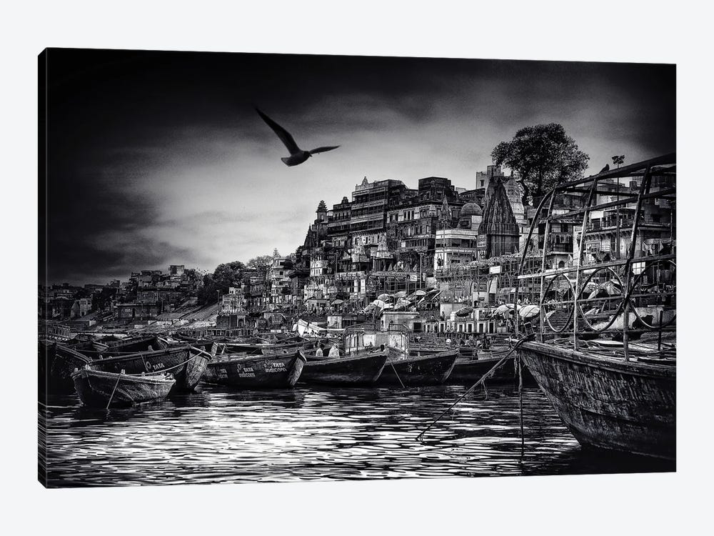 The Boats Of Varanasi 1-piece Canvas Art Print